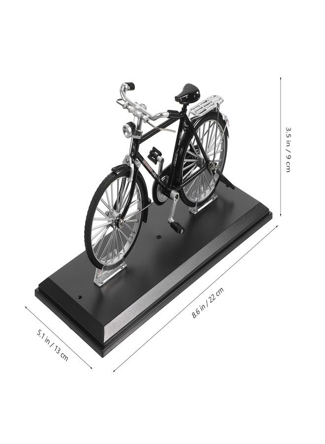 TOPPERFUN Bicycle Model, 8.65x5.11in Mini Bicycle Office Decoration, Home Retro BikeOrnaments, Alloy Vintage Bike Model for Home Bedroom Living Room Office Decoration - Image 2
